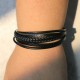 Lava Rock Black Onyx Leather Bracelet Lava Rock Black Onyx Leather Bracelet