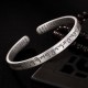 999 Sterling Silver Heart Sutra Protection Bracelet 999 Sterling Silver Heart Sutra Protection Bracelet