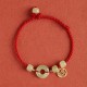 Peace Buckle Jade Lotus Happiness Wealth Bracelet