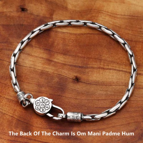 Tibetan Double Dorje Om Mani Padme Hum Strength Bracelet Tibetan Double Dorje Om Mani Padme Hum Strength Bracelet