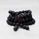 Lava Rock Beads Prayer Mala Necklace Lava Rock Beads Prayer Mala Necklace