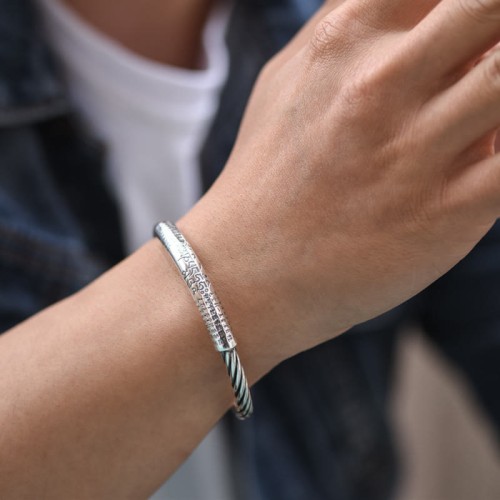Tibetan Om Mani Padme Hum Heart Sutra Cuff Bracelet