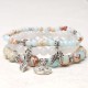 3PCS Natural Quartz Crystal Lotus Healing Bracelet 3PCS Natural Quartz Crystal Lotus Healing Bracelet