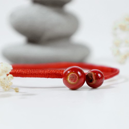Feng Shui Lucky Red String Ceramic Bracelet Feng Shui Lucky Red String Ceramic Bracelet