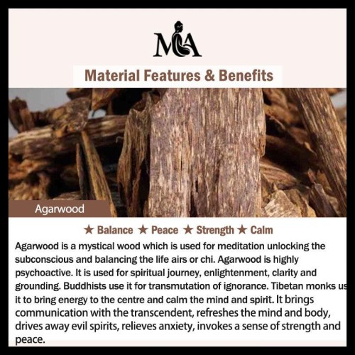 108 Mala Agarwood Peace Strength Calm Bracelet 108 Mala Agarwood Peace Strength Calm Bracelet