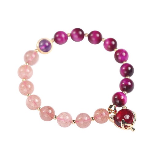 Strawberry Quartz PiXiu Love Bracelet