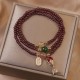 Garnet Strawberry Quartz Koi Fish Bracelet Garnet Strawberry Quartz Koi Fish Bracelet