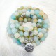 Amazonite Stone Blessing Lotus Mala Bracelet Amazonite Stone Blessing Lotus Mala Bracelet