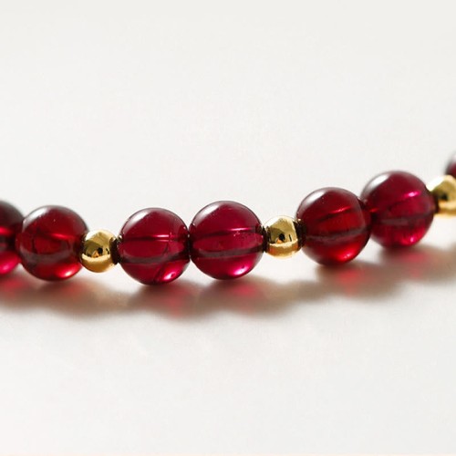 14K Gold Garnet Cinnabar Calm Bracelet 14K Gold Garnet Cinnabar Calm Bracelet