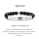 Zodiac Frosted Stone White Turquoise Bracelet Zodiac Frosted Stone White Turquoise Bracelet