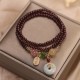 Garnet Strawberry Quartz Koi Fish Bracelet Garnet Strawberry Quartz Koi Fish Bracelet