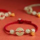 Peace Buckle Jade Lotus Happiness Wealth Bracelet