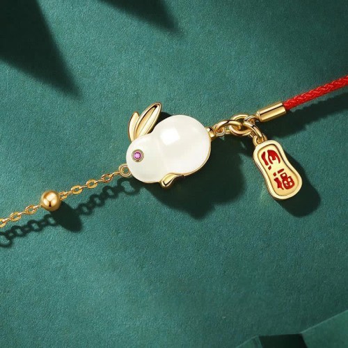 Rabbit White Jade Happiness Bracelet Rabbit White Jade Happiness Bracelet