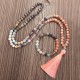 108 Mala Beads Fluorite Black Glitter Stone Protection Bracelet