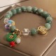 Strawberry Quartz Jade Fu Charm Healing Bracelet Strawberry Quartz Jade Fu Charm Healing Bracelet