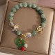 Strawberry Quartz Jade Fu Charm Healing Bracelet Strawberry Quartz Jade Fu Charm Healing Bracelet