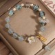 Blue Crystal Amethyst Chalcedony Flower Bracelet Blue Crystal Amethyst Chalcedony Flower Bracelet