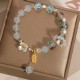 Blue Crystal Amethyst Chalcedony Flower Bracelet Blue Crystal Amethyst Chalcedony Flower Bracelet