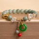 Strawberry Quartz Jade Fu Charm Healing Bracelet Strawberry Quartz Jade Fu Charm Healing Bracelet