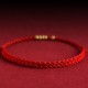 999 Gold Beads Luck Braided Couple Bracelet
