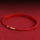 999 Gold Beads Luck Braided Couple Bracelet