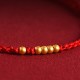 999 Gold Beads Luck Braided Couple Bracelet