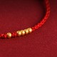 999 Gold Beads Luck Braided Couple Bracelet