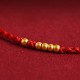 999 Gold Beads Luck Braided Couple Bracelet