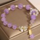 Blue Crystal Amethyst Chalcedony Flower Bracelet Blue Crystal Amethyst Chalcedony Flower Bracelet