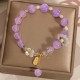Blue Crystal Amethyst Chalcedony Flower Bracelet Blue Crystal Amethyst Chalcedony Flower Bracelet