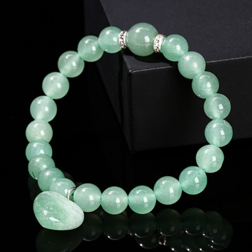Crystal Green Aventurine Love Heart Balance Bracelet Crystal Green Aventurine Love Heart Balance Bracelet