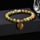 Crystal Green Aventurine Love Heart Balance Bracelet Crystal Green Aventurine Love Heart Balance Bracelet