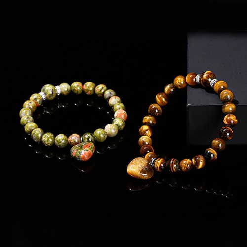 Crystal Green Aventurine Love Heart Balance Bracelet Crystal Green Aventurine Love Heart Balance Bracelet