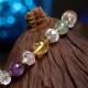 PiXiu White Crystal Citrine Strawberry Quartz Bracelet
