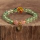 Green Strawberry Quartz Soothing Fu Character Bracelet