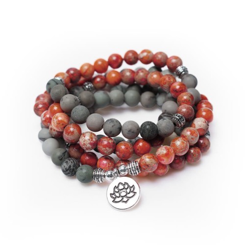 108 Mala Beads Sea Sediment Jasper Protection Bracelet 108 Mala Beads Sea Sediment Jasper Protection Bracelet