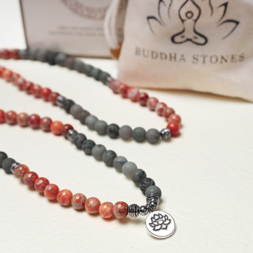 108 Mala Beads Sea Sediment Jasper Protection Bracelet 108 Mala Beads Sea Sediment Jasper Protection Bracelet