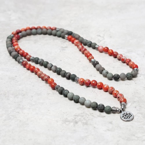108 Mala Beads Sea Sediment Jasper Protection Bracelet 108 Mala Beads Sea Sediment Jasper Protection Bracelet