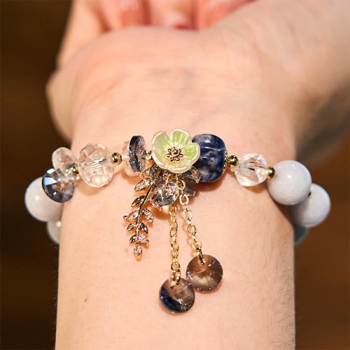 Blue Crystal Amethyst Green Aventurine Healing Bracelet Blue Crystal Amethyst Green Aventurine Healing Bracelet