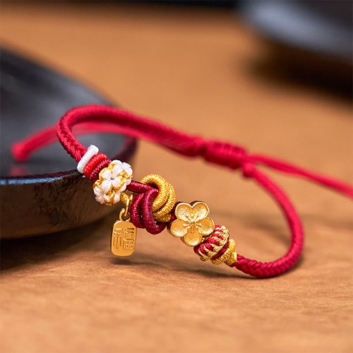 Peach Blossom Luck Red String Bracelet