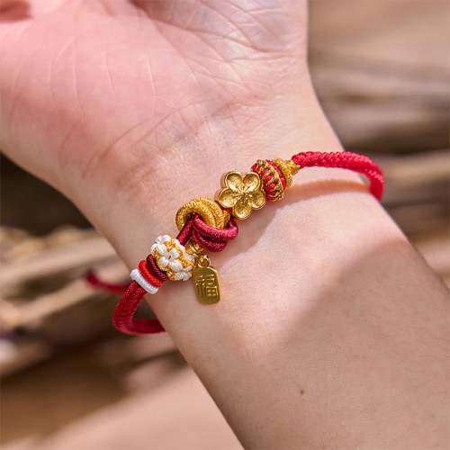Peach Blossom Luck Red String Bracelet