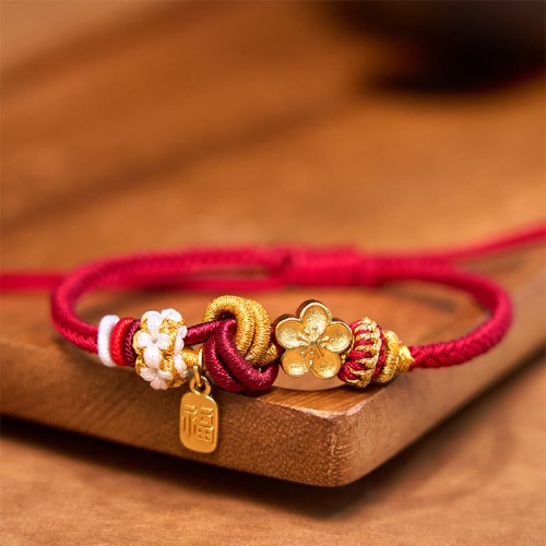 Peach Blossom Luck Red String Bracelet