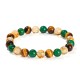 Tiger Eye Green Agate Citrine Mix Protection Bracelet Tiger Eye Green Agate Citrine Mix Protection Bracelet