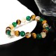 Tiger Eye Green Agate Citrine Mix Protection Bracelet Tiger Eye Green Agate Citrine Mix Protection Bracelet