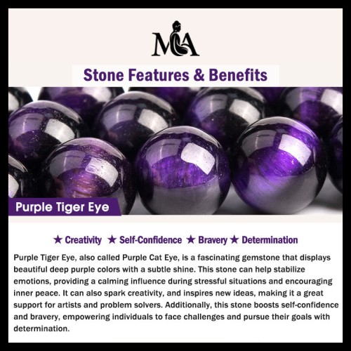 Purple Tiger Eye Creativity Bracelet Purple Tiger Eye Creativity Bracelet
