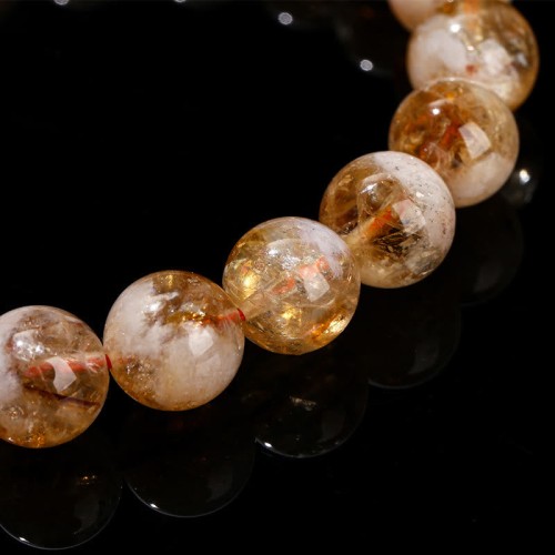 Citrine Snowflake Crystal Prosperity Bracelet