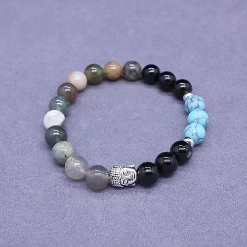 Black Onyx Buddha Head Protection Bracelet Black Onyx Buddha Head Protection Bracelet