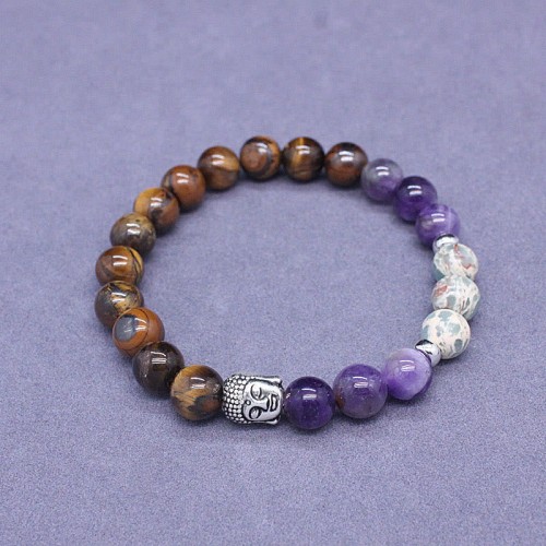 Black Onyx Buddha Head Protection Bracelet Black Onyx Buddha Head Protection Bracelet