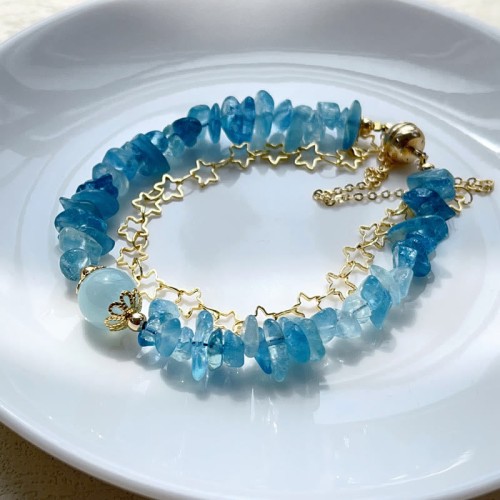 Aquamarine Star Healing Magnetic Buckle Bracelet Aquamarine Star Healing Magnetic Buckle Bracelet