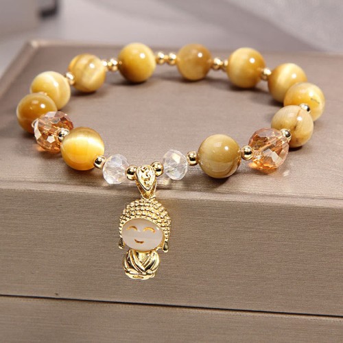 Yellow Tiger Eye Buddha Protection Bracelet Yellow Tiger Eye Buddha Protection Bracelet